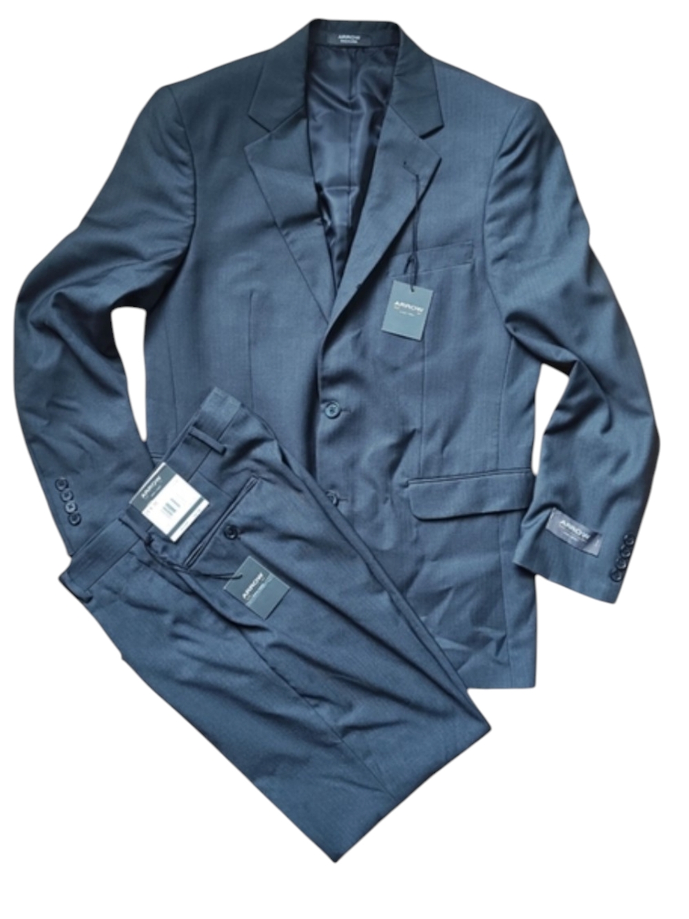 Mens Coal Two-Piece Suit Jacket & Trousers 38Regular 29×30 Suit Set